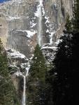 Yosemite winter-01 - The three separate parts of Yosemite Falls