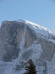 Yosemite winter-09 - An avalanche falling down Half Dome, as we were setting up to take the previous picture. Photographer said 