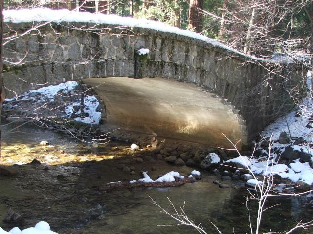 Yosemite winter-18 - Sunlight under the bridge