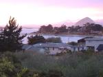 02 View of the Bay and Morro Rock from John and Carole's house at sunset