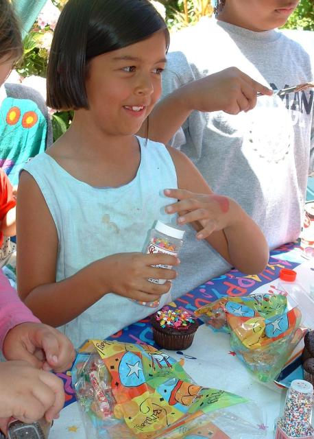 Pretty Maya enjoying her party.