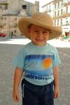 Burgos0903-39
Adri back in Sepúlveda, wearing my hat, after getting his forehead "fixed" at the medical clinic