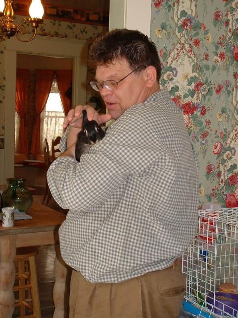 Taos and Janet-06 John and Tokyo, Melody's pet rabbit