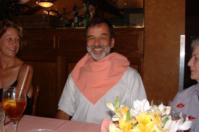 Escondido July 2003-1 John enjoying restaurant meal with family