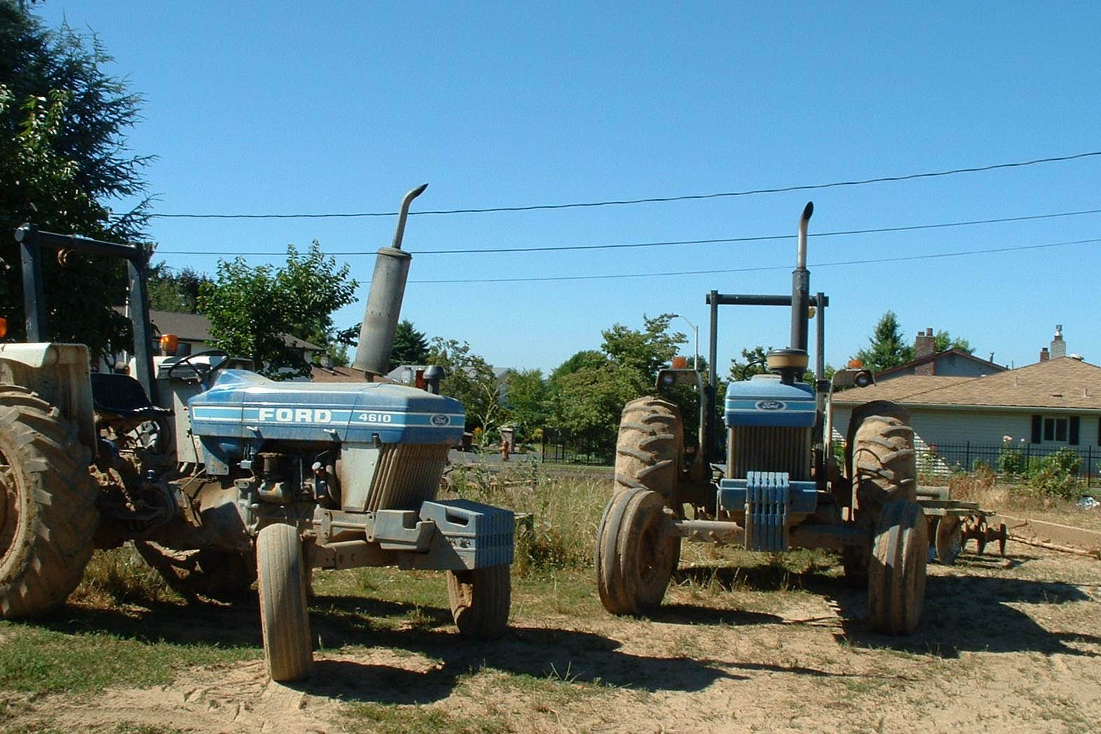 Portland Joanie's place-05 Great old tractors on farm across road